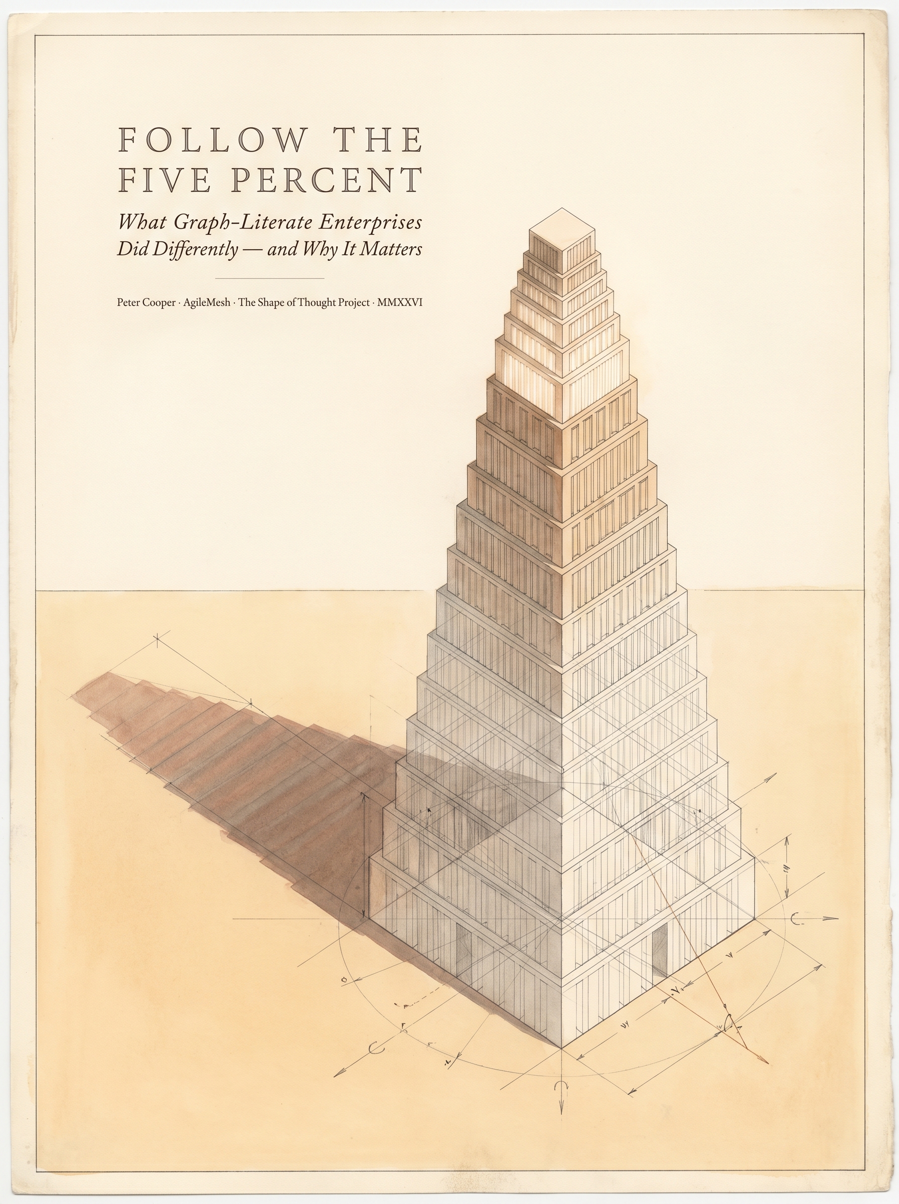 Follow the Five Percent - architectural sciagraphy